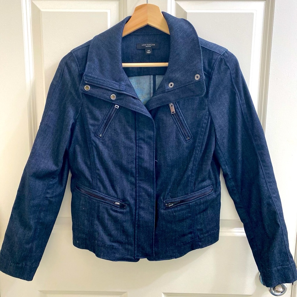 Denim Peplum Jacket